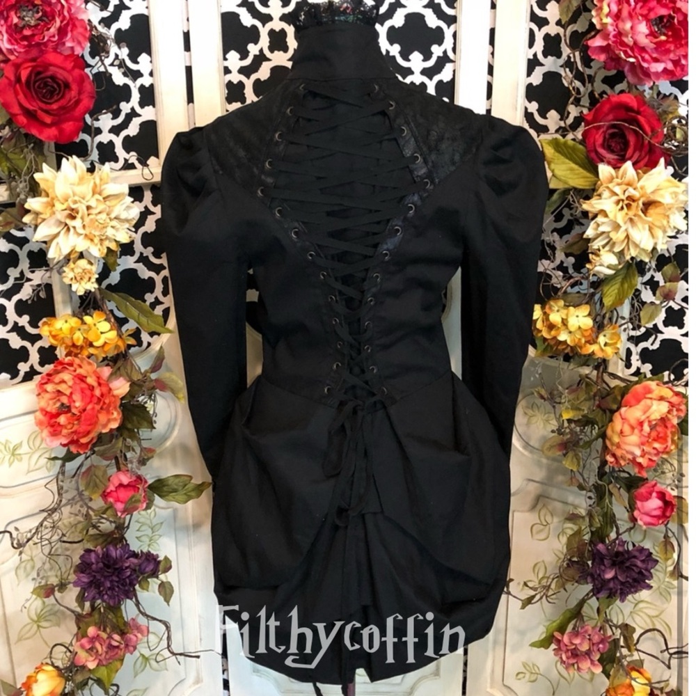 Vintage Lip Service Step Time Victorian bustle jacket Beetlejuice gothic witch - Picture 4 of 7